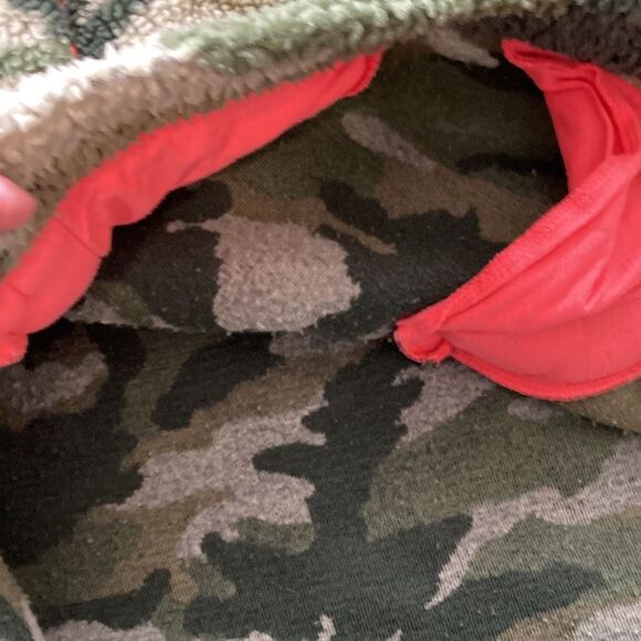 Jcrew Vintage Camo Sherpa Snap Pullover Button Fleece Jacket xs - Picture 12 of 13